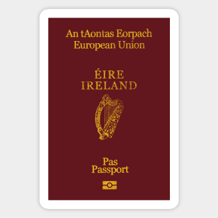 Ireland / Irish Passport - Vintage Style Design Magnet